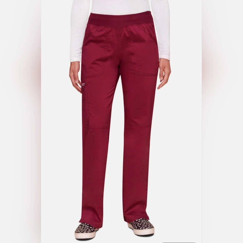 Cherokee Burgundy and Blue Women's Scrub Pants